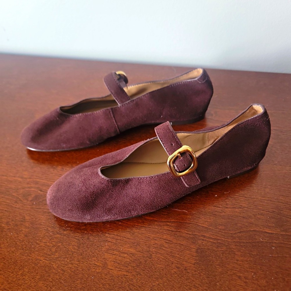 Madewell Women's The Remy Mary Jane Brown Suede Buckle Strap Dark Carob 8.5